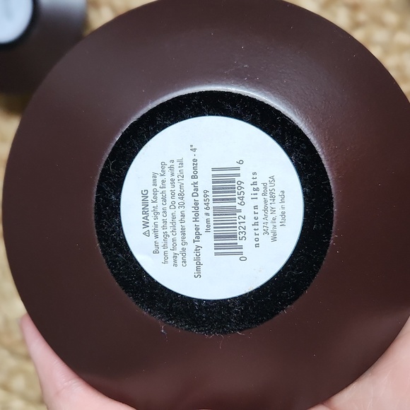 Northern Lights Set of 3 Taper Candle Holders - Picture 3 of 3